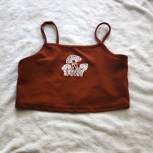 SHEIN brown crop top